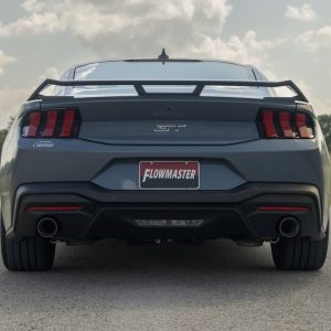 Flowmaster Exhaust System Kit, American Thunder ® Axle Back System, 409 Stainless Steel, With Mufflers, 3 Inch Pipe Diameter – 818162