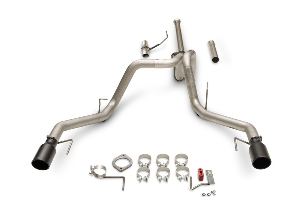 Flowmaster Exhaust System Kit, Outlaw ® Cat-Back System, 409 Stainless Steel, With Muffler, 3 Inch Pipe Diameter, Single Exhaust Dual Exit – 818168