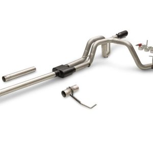 Flowmaster Exhaust System Kit, Outlaw ® Cat-Back System, 409 Stainless Steel, With Muffler, 3 Inch Pipe Diameter, Single Exhaust Dual Exit – 818168