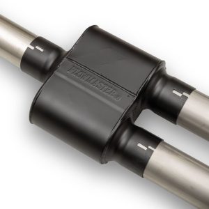 Flowmaster Exhaust System Kit, Outlaw ® Cat-Back System, 409 Stainless Steel, With Muffler, 3 Inch Pipe Diameter, Single Exhaust Dual Exit – 818168