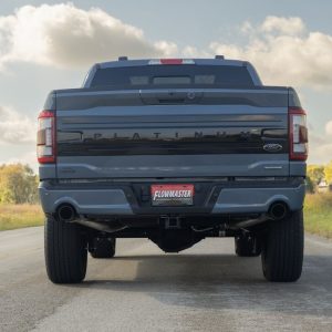 Flowmaster Exhaust Muffler, Outlaw, 9-1/2 Inch Width X 4 Inch Height Oval Stainless Steel Case, Single 2-3/4 Inch Center Inlet – 818171