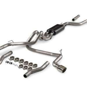 Flowmaster Exhaust System Kit, American Thunder® Cat-Back System, 409 Stainless Steel, With Muffler, 3 to 2-1/2 Inch Pipe Diameter – 818176