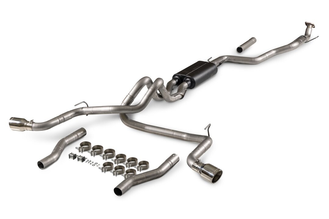 Flowmaster Exhaust System Kit, American Thunder® Cat-Back System, 409 Stainless Steel, With Muffler, 3 to 2-1/2 Inch Pipe Diameter – 818176