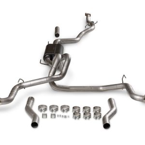 Flowmaster Exhaust System Kit, American Thunder® Cat-Back System, 409 Stainless Steel, With Muffler, 3 to 2-1/2 Inch Pipe Diameter – 818176