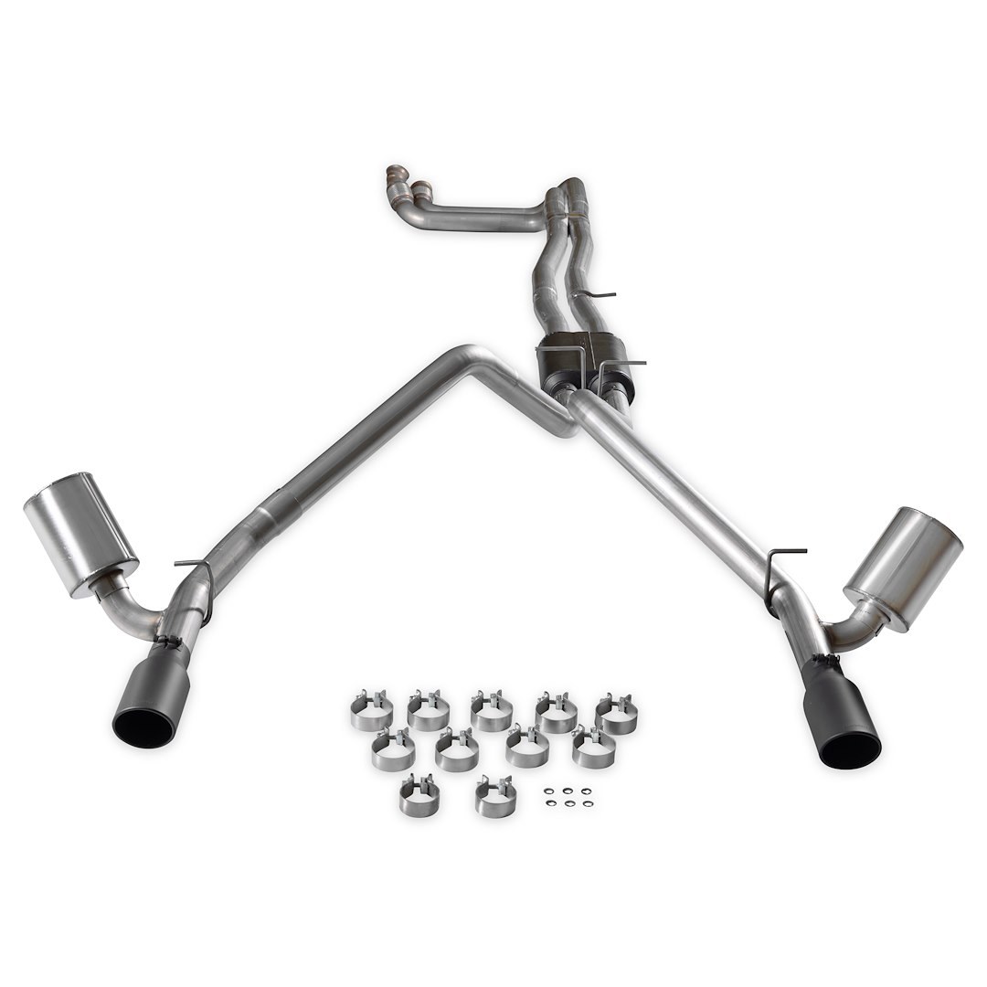 Flowmaster Exhaust System Kit, American Thunder® Cat-Back System, 409 Stainless Steel, With Muffler, 3 Inch Pipe Diameter – 818199