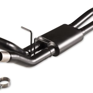 Flowmaster Exhaust Muffler, American Thunder®, Oval 409 Stainless Steel Case, 3 Inch Dual Inlet, 3 Inch Dual Outlet, 59 Inch Overall Length – 818204