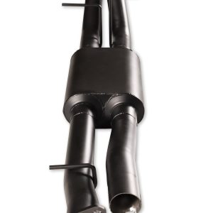 Flowmaster Exhaust Muffler, American Thunder®, Oval 409 Stainless Steel Case, 3 Inch Dual Inlet, 3 Inch Dual Outlet, 59 Inch Overall Length – 818204