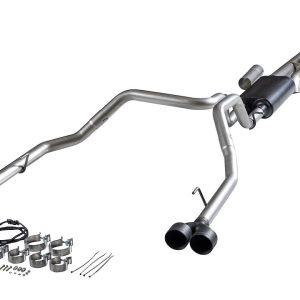 Flowmaster Exhaust System Kit, American Thunder® Cat-Back System, 409 Stainless Steel, With Muffler, 3-1/2 Inch to 2-1/2 Inch Pipe Diameter – 818206