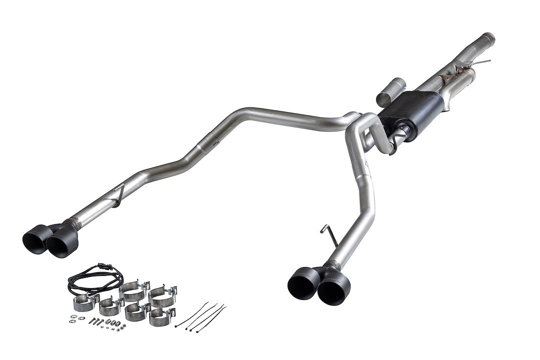 Flowmaster Exhaust System Kit, American Thunder® Cat-Back System, 409 Stainless Steel, With Muffler, 3-1/2 Inch to 2-1/2 Inch Pipe Diameter – 818206