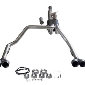 Flowmaster Exhaust System Kit, American Thunder® Cat-Back System, 409 Stainless Steel, With Muffler, 3-1/2 Inch to 2-1/2 Inch Pipe Diameter – 818206