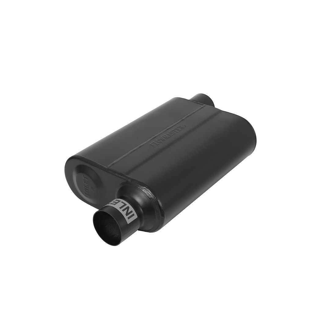 Flowmaster Exhaust Muffler, Super 44 ™ Delta Flow ®, 9-3/4 Inch Width X 4 Inch Height Stainless Steel Case, Single 2-1/2 Inch Offset Inlet – 842548