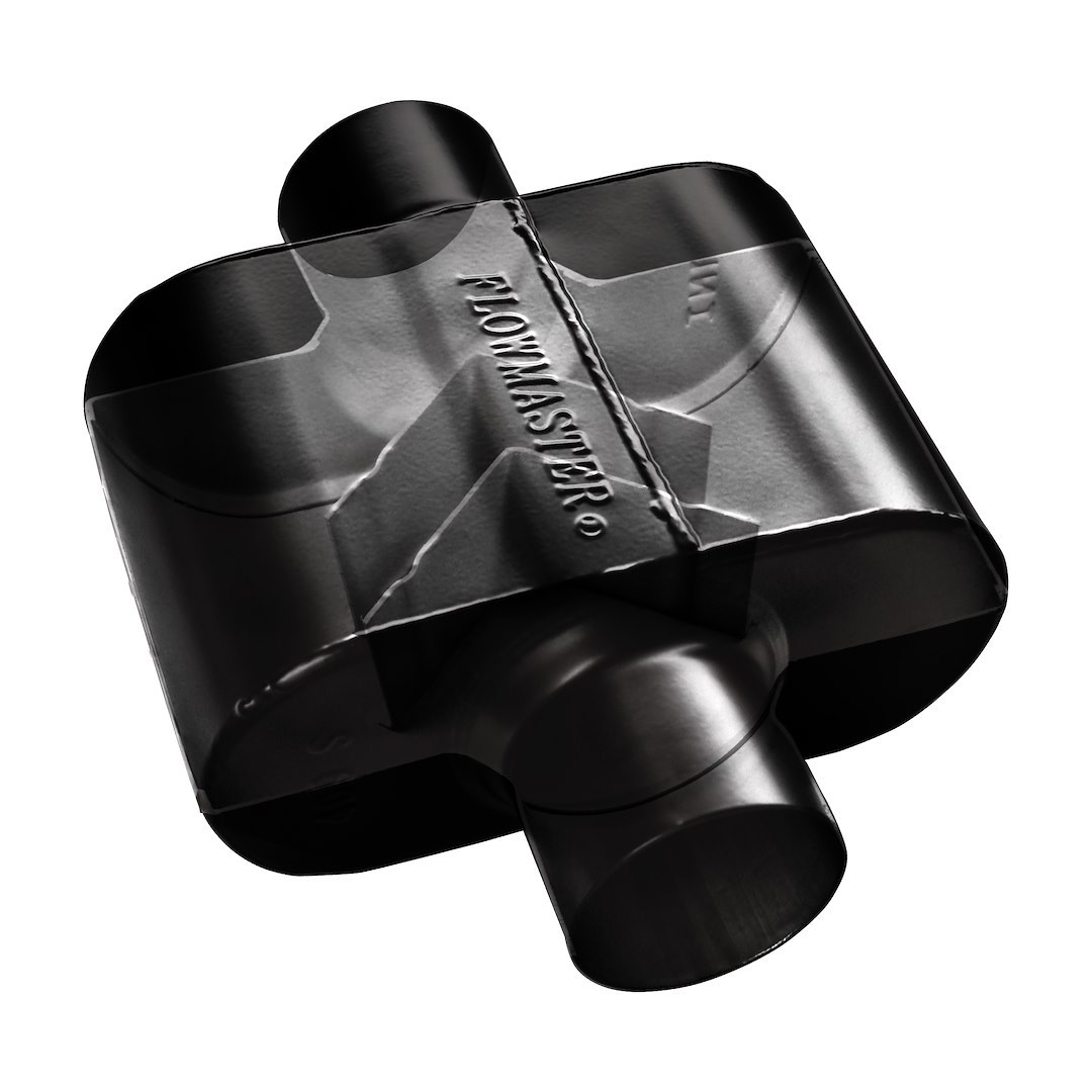 Flowmaster Exhaust Muffler, Super 10 Series ™, 9-1/2 Inch Width X 4 Inch Height Stainless Steel Case, Single 3 Inch Center Inlet – 843015