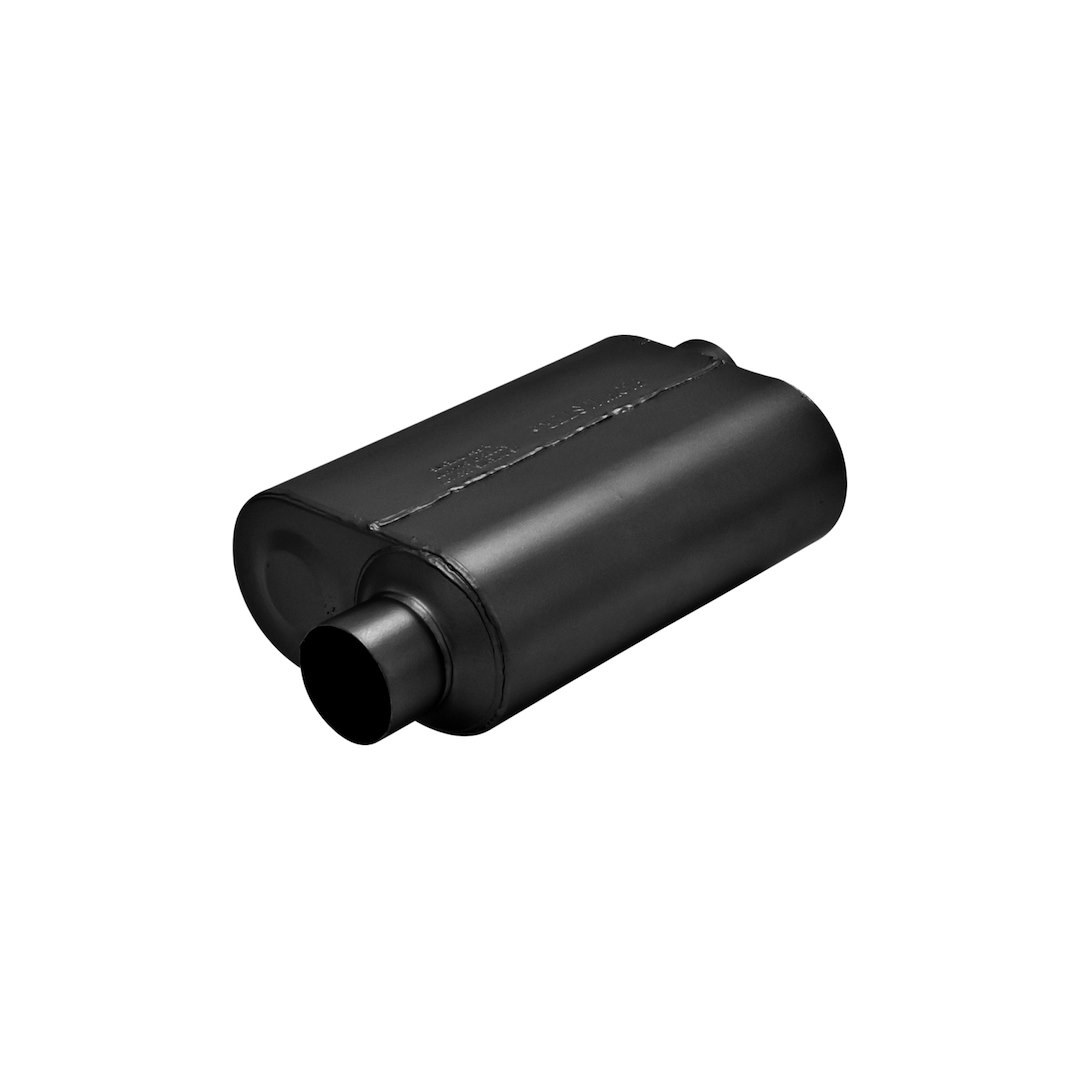 Flowmaster Exhaust Muffler, Super 40 ® Series, 10 Inch Width X 5 Inch Height Stainless Steel Case, Single 3 Inch Offset Inlet – 853048