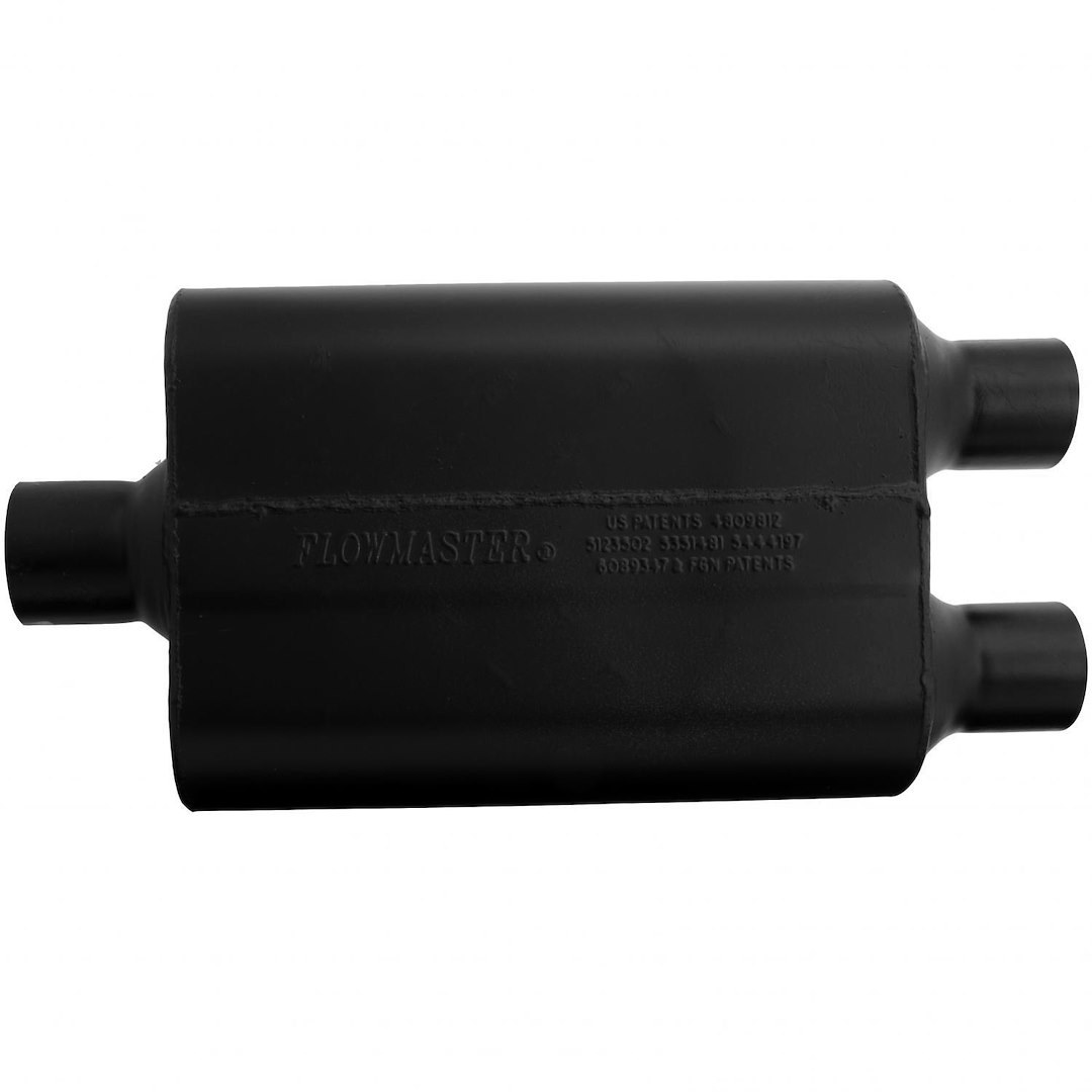 Flowmaster Exhaust Muffler, Super 44 ™ Delta Flow ®, 9-3/4 Inch Width X 4 Inch Height Aluminized Steel Case, Single 2-1/2 Inch Center Inlet – 9425452