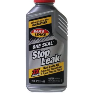 Bars Product Oil Stop Leak, One Seal ™, Use to Stop Leak from Engine Oil/ Transmission Fluid and Power Steering Fluids, 11 Ounce Bottle, Single – 1334