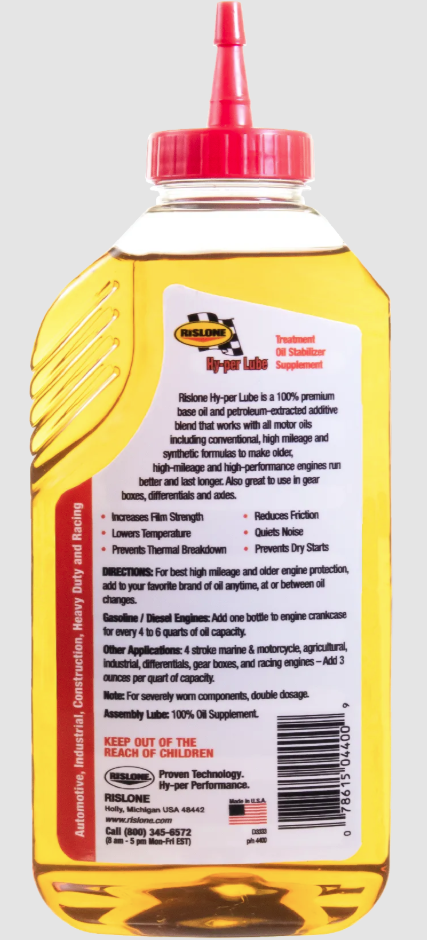 Bars Product Oil Additive, Rislone ®, Use with High Mileage Engine Oils – 4400