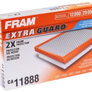 FRAM Air Filter, Extra Guard ®, Flexible, Cellulose, Rectangular, 11.45 Inch Length X 8.3 Inch Width X 2.16 Inch Height – CA11888