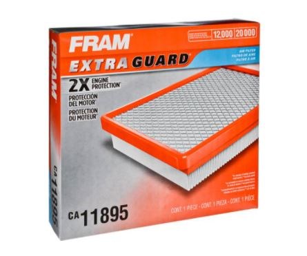 FRAM Air Filter, Extra Guard ®, 2.303 Inch Height X 11.751 Inch Length X 10.236 Inch Width – CA11895