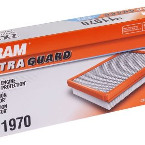 FRAM Air Filter, Extra Guard ®, Cellulose Media, Rectangular Shape, 1.87 Inch Height X 12.637 Inch Length X 5.275 Inch Width – CA11970
