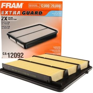 FRAM Air Filter, Extra Guard ®, Cellulose Media, 1-1/2 Inch Height X 11.34 Inch Length X 11.02 Inch Width – CA12092