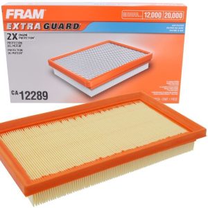 FRAM Air Filter, Extra Guard ®, Cellulose Media, Rectangular Shape, 1.456 Inch Height X 10.629 Inch Length X 5.944 Inch Width – CA12289