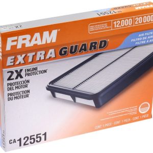FRAM Air Filter, Extra Guard ®, Rigid, 6.03 Inch Length X 4.72 Inch Width X 1.3 Inch Height – CA12551