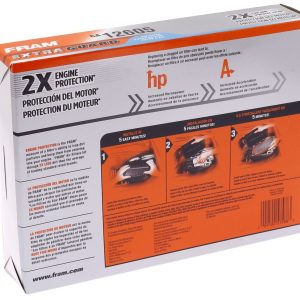 FRAM Air Filter, Extra Guard ®, Synthetic Media, Rectangular Shape, 1.653 Inch Height X 10.118 Inch Length X 7.874 Inch Width – CA12605