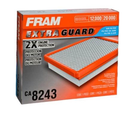 FRAM Air Filter, Extra Guard ®, Rectangular – CA8243