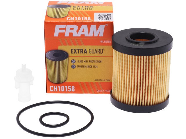 FRAM Oil Filter, Extra Guard ®, Cartridge Style, Cellulose and Synthetic Blend Filter Media, Without Anti Drain Back Valve – DL10158