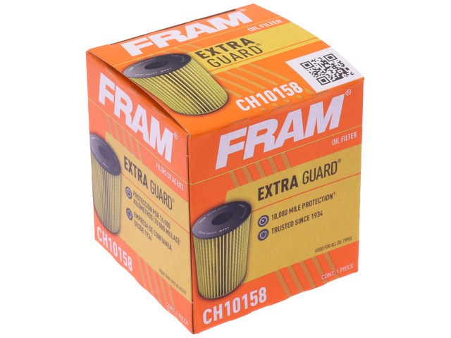 FRAM Oil Filter, Extra Guard ®, Cartridge Style, Cellulose and Synthetic Blend Filter Media, Without Anti Drain Back Valve – DL10158