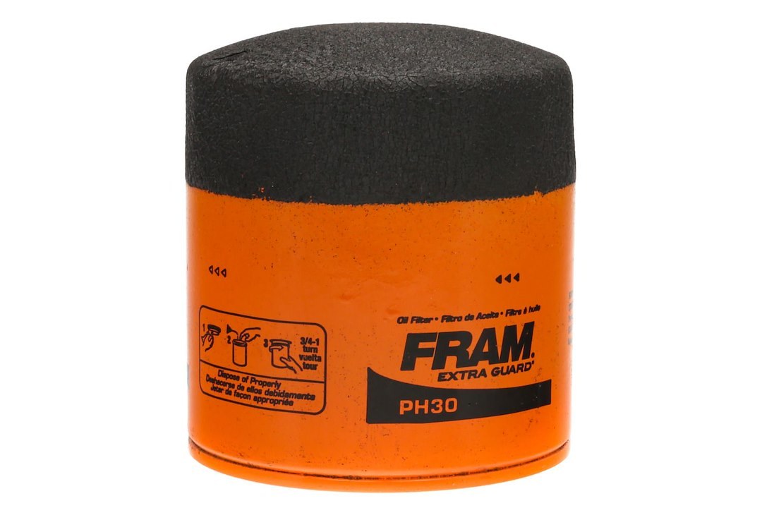 FRAM Oil Filter, Extra Guard®, Spin on Style, Cellulose/ Synthetic Filter Material, Without Anti Drain Back Valve, Without Bypass Valve – FPH30WM
