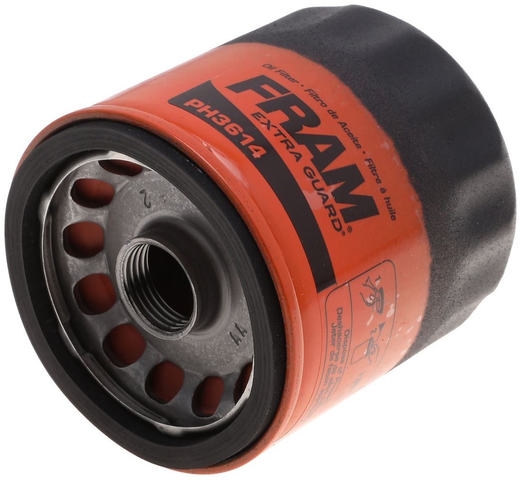 FRAM Oil Filter, Extra Guard®, Spin on Style, Cellulose/ Synthetic Filter Material, With Anti Drain Back Valve, With 12 PSI Bypass Valve – FPH3614WM