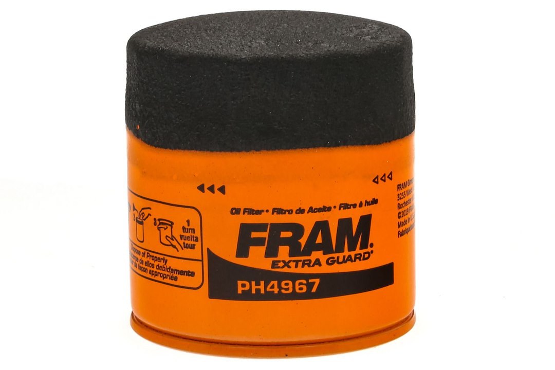 FRAM Oil Filter, Extra Guard®, Spin on Style, Cellulose/ Synthetic Filter Material, With Anti Drain Back Valve, With 12 PSI Bypass Valve – FPH4967WM