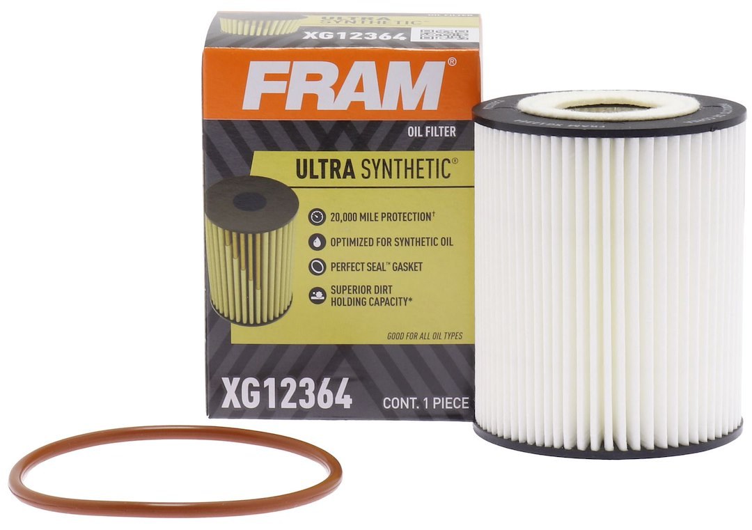 FRAM Oil Filter, Ultra Synthetic®, Cartridge Style, Synthetic Filter Material, Without Anti Drain Back Valve, Without Bypass Valve – FXG12364