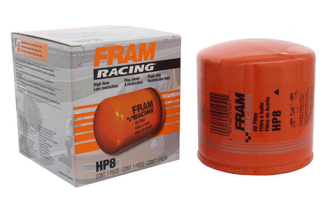 FRAM Oil Filter, Extra Guard ®, Canister Style, 18 Micron Rating Filter, With Anti-Drain Back Valve, With 22 PSI Bypass Valve – HP8