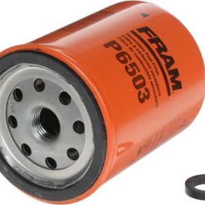 FRAM Fuel Filter, For Use with Heavy Duty Vehicles, Spin on, Enhanced Cellulose Media, 4.077 Inch Height, 6 to 8 Cfm Flow Rate – P6503