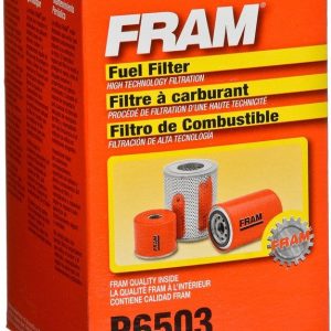 FRAM Fuel Filter, For Use with Heavy Duty Vehicles, Spin on, Enhanced Cellulose Media, 4.077 Inch Height, 6 to 8 Cfm Flow Rate – P6503