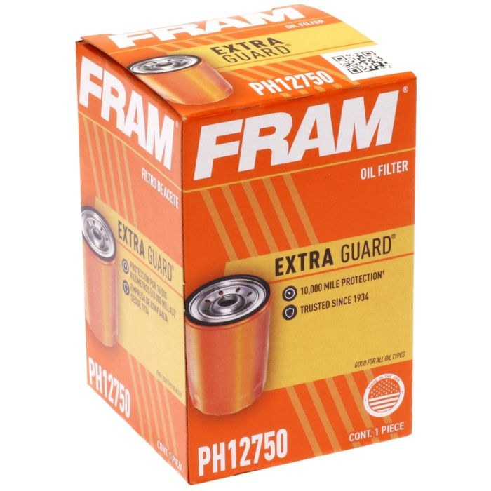 FRAM Oil Filter, Extra Guard ®, Spin-On, With Anti Drain Back Valve, With Bypass Valve, 2.98 Inch Outside Diameter – PH12750