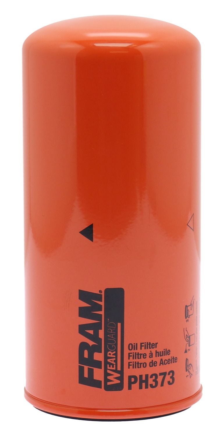 FRAM Oil Filter, Wearguard HD, Spin-On, Without Anti Drain Back Valve, 3.69 Inch Outside Diameter X 8.708 Inch Height – PH373