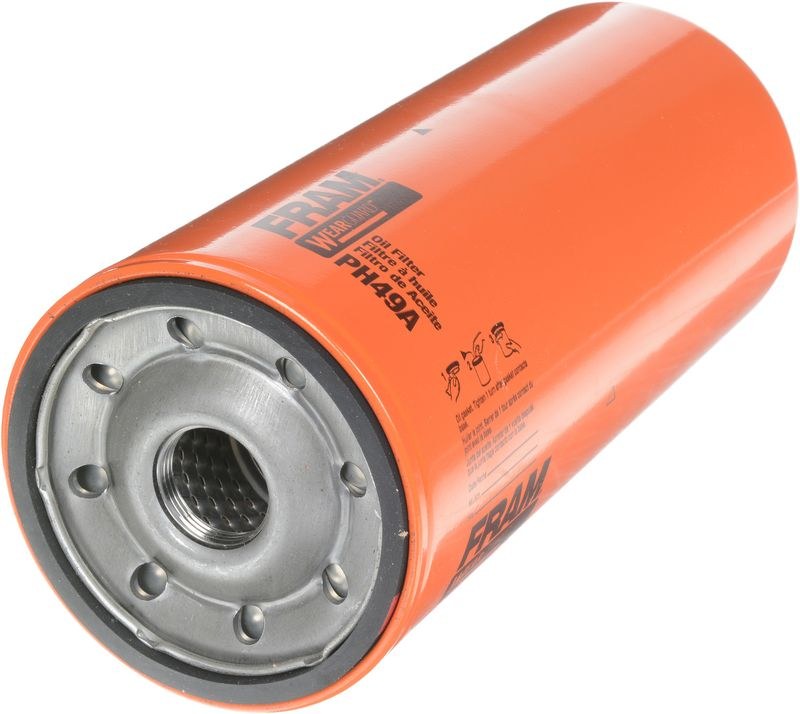 FRAM Oil Filter, Wearguard HD, Spin-On, Without Anti Drain Back Valve, 4.26 Inch Outside Diameter X 10.42 Inch Height – PH49A