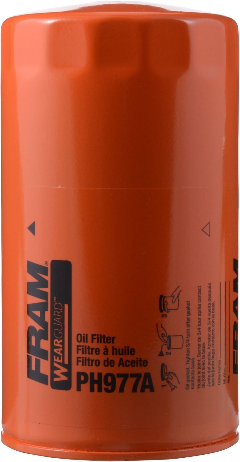 FRAM Oil Filter, Extra Guard ®, Spin on, With Anti Drainback Valve, 6.75 Inch Height, Orange, For Use with Heavy Duty Engine – PH977A