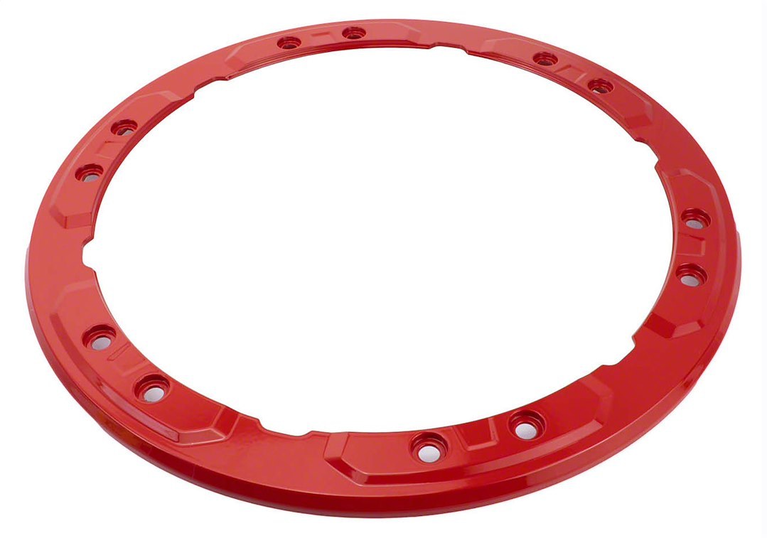 Ford Wheel Bead Lock Ring, For Use with Factory Bead Lock Wheels, Powder Coated, Red, Aluminum, Single – M-1021-BLR