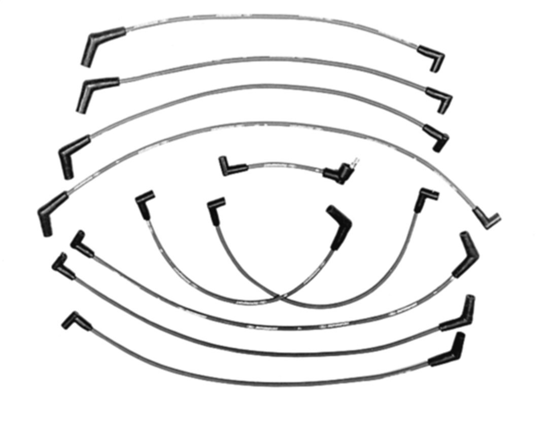 Ford Spark Plug Wire Set, Pre Assembled, Blue, 9 Millimeter, Silicone Insulation, 45 Degree Spark Plug Boots, Low Resistance – M-12259-C301