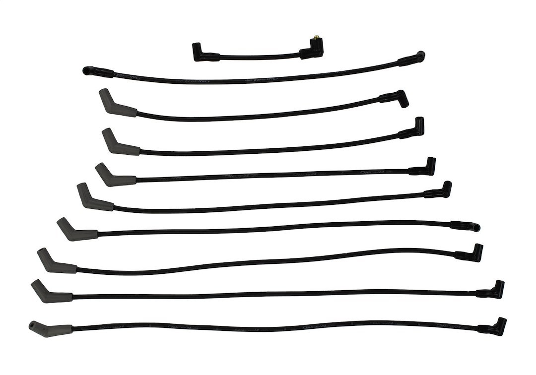 Ford Spark Plug Wire Set, Pre Assembled, Black, 9 Millimeter, Silicone Insulation, 45 Degree Spark Plug Boots, Low Resistance – M-12259-M301