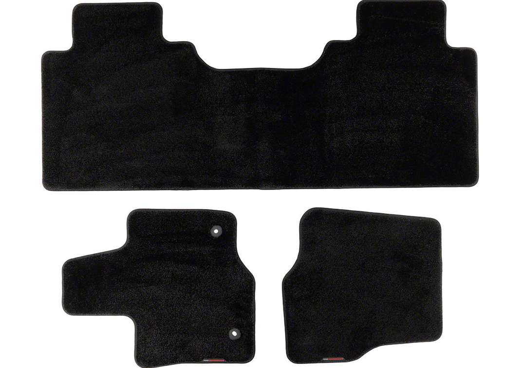 Ford Floor Mat, Black, Direct-Fit, Ford Performance Logo, Carpeting, 3 Piece – M-13086-F60