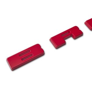 Ford Emblem, Bronco Letters, Grille, Red, With 3M Adhesive Backing – M-1447-BRD
