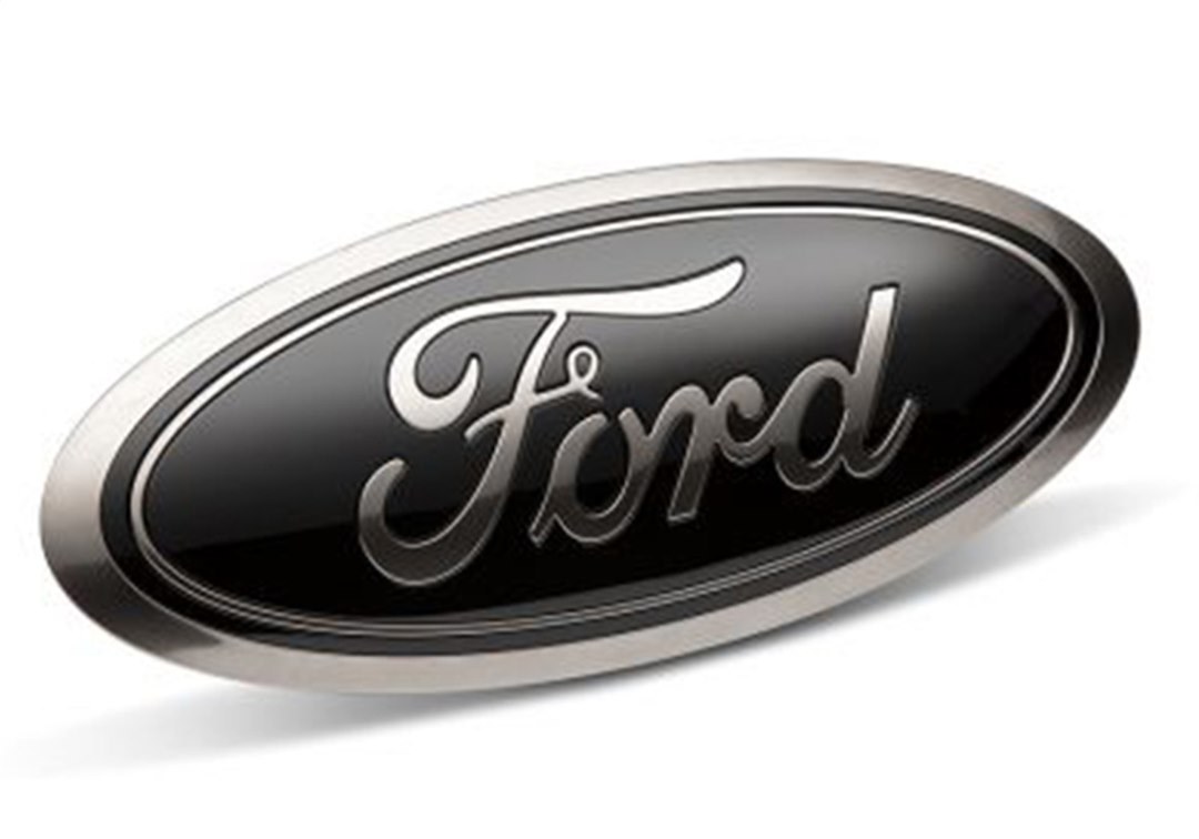 Ford Emblem, Ford Logo, Tailgate and Grille, Black, Oval, Smoked Chrome, Plastic, With Camera Provision, Set of 2 – M-1447-SDC