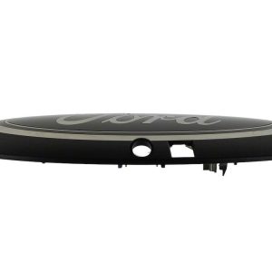 Ford Emblem, Ford Logo, Tailgate and Grille, Black, Oval, Smoked Chrome, Plastic, With Camera Provision, Set of 2 – M-1447-SDC