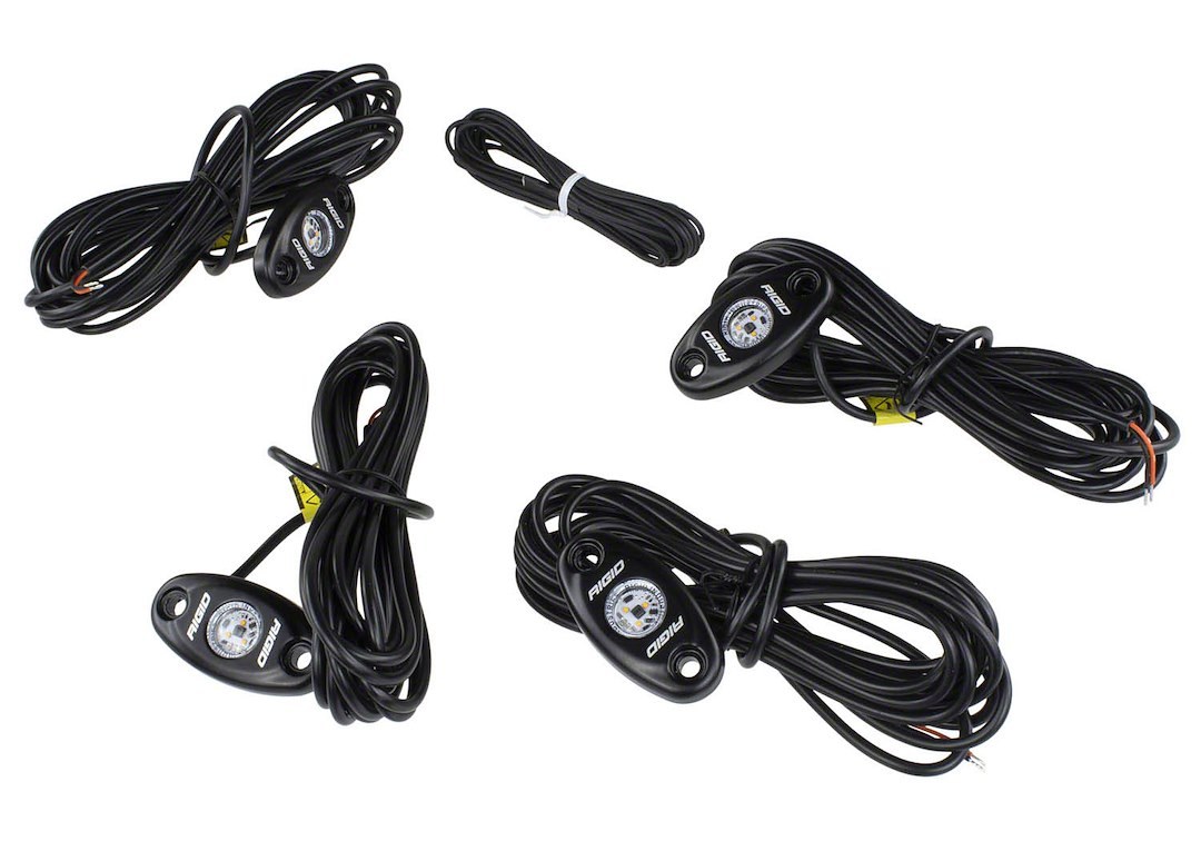 Ford Underbody Light Kit, Rigid, Underbody Mount, LED, White Light, Clear Lens, Black Aluminum Housing/ Polycarbonate Lens – M-15200-RUN