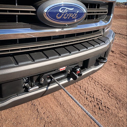 Ford Winch, Warn ®, Vehicle Mounted, Electric, 12000 Pound Pull Capacity, 70 Foot Synthetic Line, Hawse Fairlead – M-1821-SD